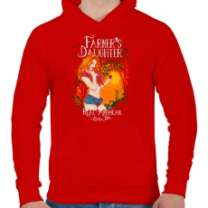 PRINTFASHION Farmerek lánya - Férfi kapucnis pulóver - Piros