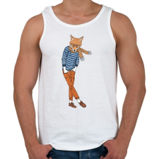 PRINTFASHION Fashion Fox - Férfi atléta - Fehér atléta, trikó
