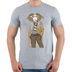 PRINTFASHION Fashion Goat - Férfi póló - Sport szürke