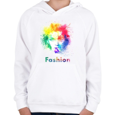 PRINTFASHION fashion - Gyerek kapucnis pulóver - Fehér gyerek pulóver, kardigán