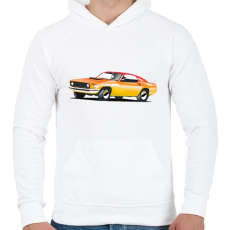 PRINTFASHION Fast car - Férfi kapucnis pulóver - Fehér