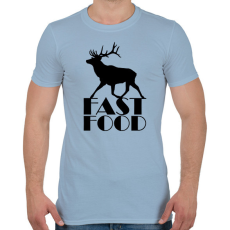 PRINTFASHION Fast food - Férfi póló - Világoskék