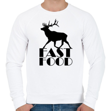 PRINTFASHION Fast food - Férfi pulóver - Fehér férfi pulóver, kardigán