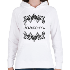 PRINTFASHION Faszom - Női kapucnis pulóver - Fehér női pulóver, kardigán