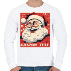 PRINTFASHION Faszom tele - Férfi pulóver - Fehér