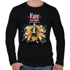 PRINTFASHION Fate stay night character - Férfi hosszú ujjú póló - Fekete férfi póló