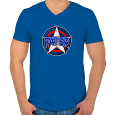 PRINTFASHION FATER - Férfi V-nyakú póló - Királykék