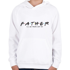 PRINTFASHION Father forever - Gyerek kapucnis pulóver - Fehér gyerek pulóver, kardigán