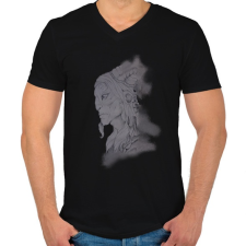 PRINTFASHION faun - Férfi V-nyakú póló - Fekete férfi póló