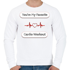 PRINTFASHION fav cardio - Férfi pulóver - Fehér