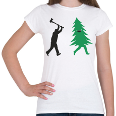 PRINTFASHION Favágás - Női póló - Fehér