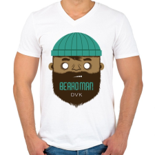 PRINTFASHION Favágó - Férfi V-nyakú póló - Fehér férfi póló