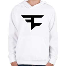 PRINTFASHION Faze Clan logo - Gyerek kapucnis pulóver - Fehér