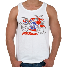 PRINTFASHION fb1 - Férfi atléta - Fehér atléta, trikó