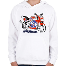 PRINTFASHION fb2 - Gyerek kapucnis pulóver - Fehér gyerek pulóver, kardigán