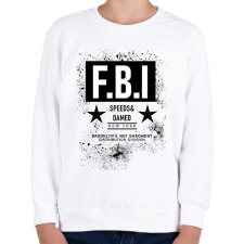 PRINTFASHION FBI - Gyerek pulóver - Fehér gyerek pulóver, kardigán