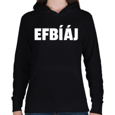 PRINTFASHION FBI - Női kapucnis pulóver - Fekete