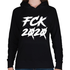PRINTFASHION FCK 2020 - Női kapucnis pulóver - Fekete női pulóver, kardigán