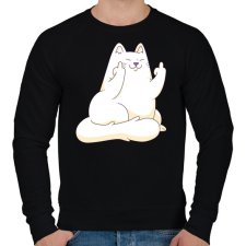 PRINTFASHION FCK cica - Férfi pulóver - Fekete férfi pulóver, kardigán