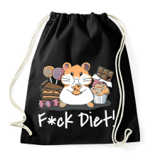 PRINTFASHION Fck Diet! - Sportzsák, Tornazsák - Fekete tornazsák