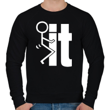 PRINTFASHION Fck it - Férfi pulóver - Fekete férfi pulóver, kardigán