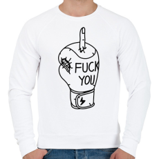 PRINTFASHION FCK tatto - Férfi pulóver - Fehér