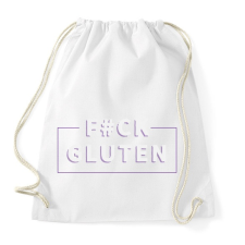PRINTFASHION fcuk-gluten-white-purple - Sportzsák, Tornazsák - Fehér tornazsák