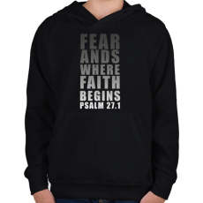 PRINTFASHION FEAR ANDS. - Gyerek kapucnis pulóver - Fekete