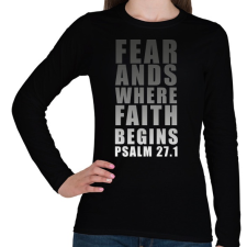 PRINTFASHION FEAR ANDS. - Női hosszú ujjú póló - Fekete női póló
