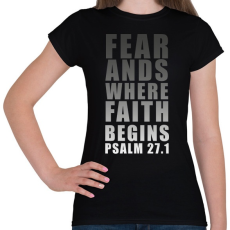 PRINTFASHION FEAR ANDS. - Női póló - Fekete