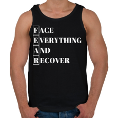 PRINTFASHION FEAR - Face Everything And Recover - Férfi atléta - Fekete