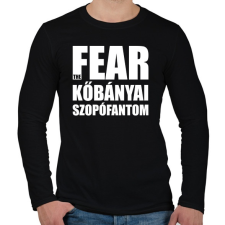 PRINTFASHION Fear the kőbányai szopófantom - Férfi hosszú ujjú póló - Fekete férfi póló