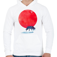 PRINTFASHION Fear the red - Férfi kapucnis pulóver - Fehér