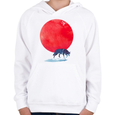 PRINTFASHION Fear the red - Gyerek kapucnis pulóver - Fehér gyerek pulóver, kardigán