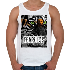 PRINTFASHION FEARLESS - Férfi atléta - Fehér