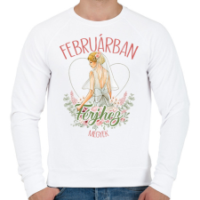 PRINTFASHION Februárban férjhez megyek - Férfi pulóver - Fehér férfi pulóver, kardigán