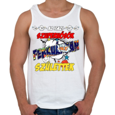PRINTFASHION Februári Szuperhős - Férfi atléta - Fehér atléta, trikó