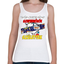 PRINTFASHION Februári Szuperhős - Női atléta - Fehér női trikó