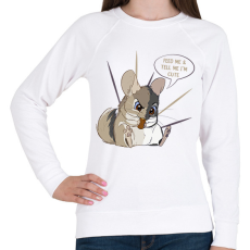 PRINTFASHION Feed me - Chinchilla - Női pulóver - Fehér