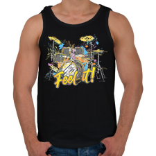 PRINTFASHION Feel it! - Dobolós - Férfi atléta - Fekete atléta, trikó