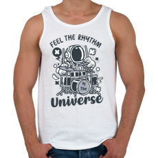 PRINTFASHION Feel the rhythm - Dobolós - Férfi atléta - Fehér