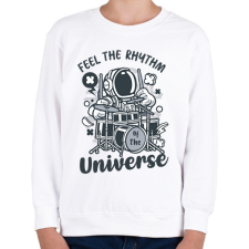 PRINTFASHION Feel the rhythm - Dobolós - Gyerek pulóver - Fehér gyerek pulóver, kardigán