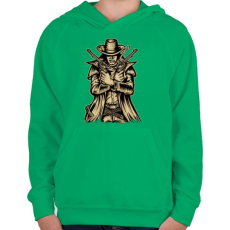 PRINTFASHION Fegyveres - Gyerek kapucnis pulóver - Zöld