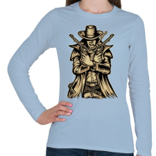PRINTFASHION Fegyveres - Női hosszú ujjú póló - Világoskék női póló