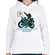 PRINTFASHION Fehér herceg fasza csávó - Női kapucnis pulóver - Fehér