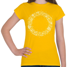 PRINTFASHION Fehér koszorú - Női póló - Sárga női póló