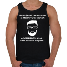 PRINTFASHION fehér mérnök választott - Férfi atléta - Fekete