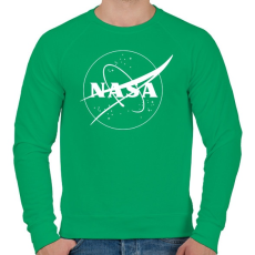 PRINTFASHION Fehér Nasa logo - Férfi pulóver - Zöld