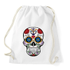 PRINTFASHION Fehér, piros és lila calavera illusztráció - Sportzsák, Tornazsák - Fehér