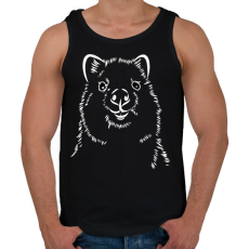 PRINTFASHION Fehér quokka - Férfi atléta - Fekete